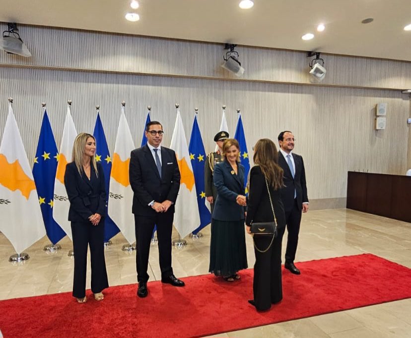 ArmEmbCyprus's tweet photo. Ambassador Inna Torgomyan 🇦🇲 participated in the Reception for the members of the Foreign Diplomatic Corps on the occasion of the 66th anniversary of the Independence of the Republic of Cyprus 🇨🇾. https://t.co/J0OLY42w85