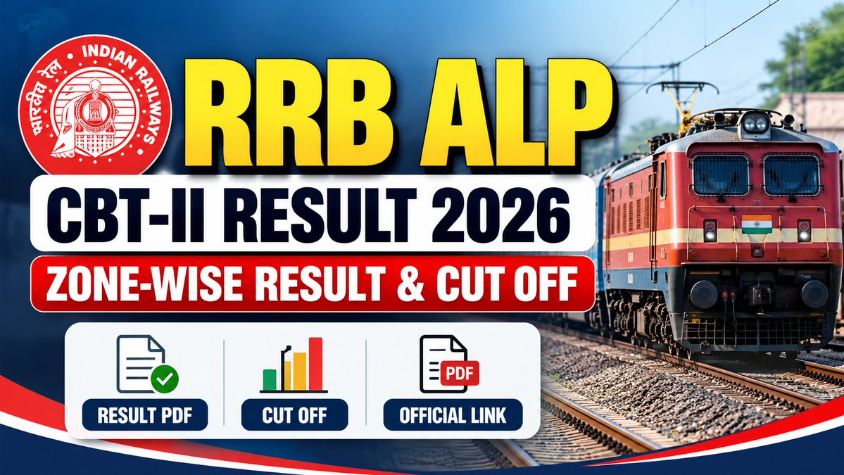 govtjobdeck's tweet photo. 🚨 RRB ALP CBT-II Result 2026 Out

RRB has released the CEN 01/2025 ALP CBT-II Result.

📄 Zone-wise Result
📊 CBT-II Cut Off
🎯 CBAT Details
🔗 Official PDFs
👉 Check Result &amp; Cut Off:
 https://t.co/CMreCG3KrO
#RRBALP #RRBALPResult #RRBResult #RailwayJobs #GovtJobs #GovtJobDeck https://t.co/ssHe0MeA01