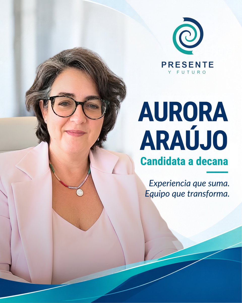 cfisiomad's tweet photo. 🗳️ #EleccionesCfisiomadOs
@amdaraujo13 opta a revalidar el decanato del Colegio encabezando la candidatura @FisioterapiaPyF 
.-.-.-.-.-.

Aurora Araújo:

La experiencia nos ha enseñado algo importante: los resultados no los consigue una persona, los consigue un equipo.

En Fisioterapia: presente y futuro sumamos experiencia, capacidad de gestión, nuevas ideas y, sobre todo, compromiso con nuestra profesión.

Sabemos de dónde venimos, conocemos el trabajo realizado y tenemos claro hacia dónde queremos avanzar.

Porque liderar no es hacerlo todo. Es construir equipos capaces de convertir proyectos en resultados.

Experiencia para gestionar. Equipo para avanzar. Resultados para seguir creciendo.

#FisioterapiaPresenteYFuturo #Fisioterapia #TrabajoEnEquipo #Gestión #Liderazgo
