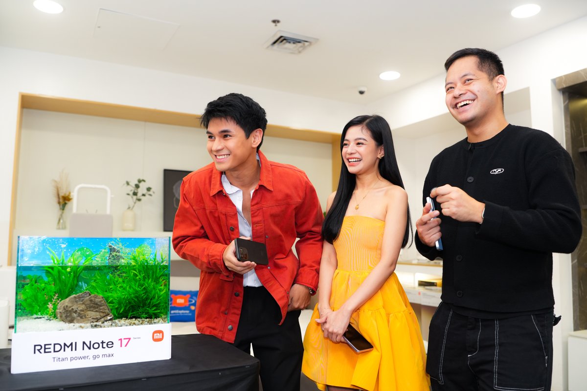 Xiaomi_PH's tweet photo. DUSTBIA'S IN THE HOUSE! 🔥🧡
 
We had a blast celebrating the #REDMINote17Series first day sale with Dustin Yu and Bianca de Vera at the Xiaomi Store Megamall.
 
Now's the chance to get your hands on the REDMI Note 17 Series from October 2-11 and take home exciting freebies! 🌟 https://t.co/bxRFpuA1Sg