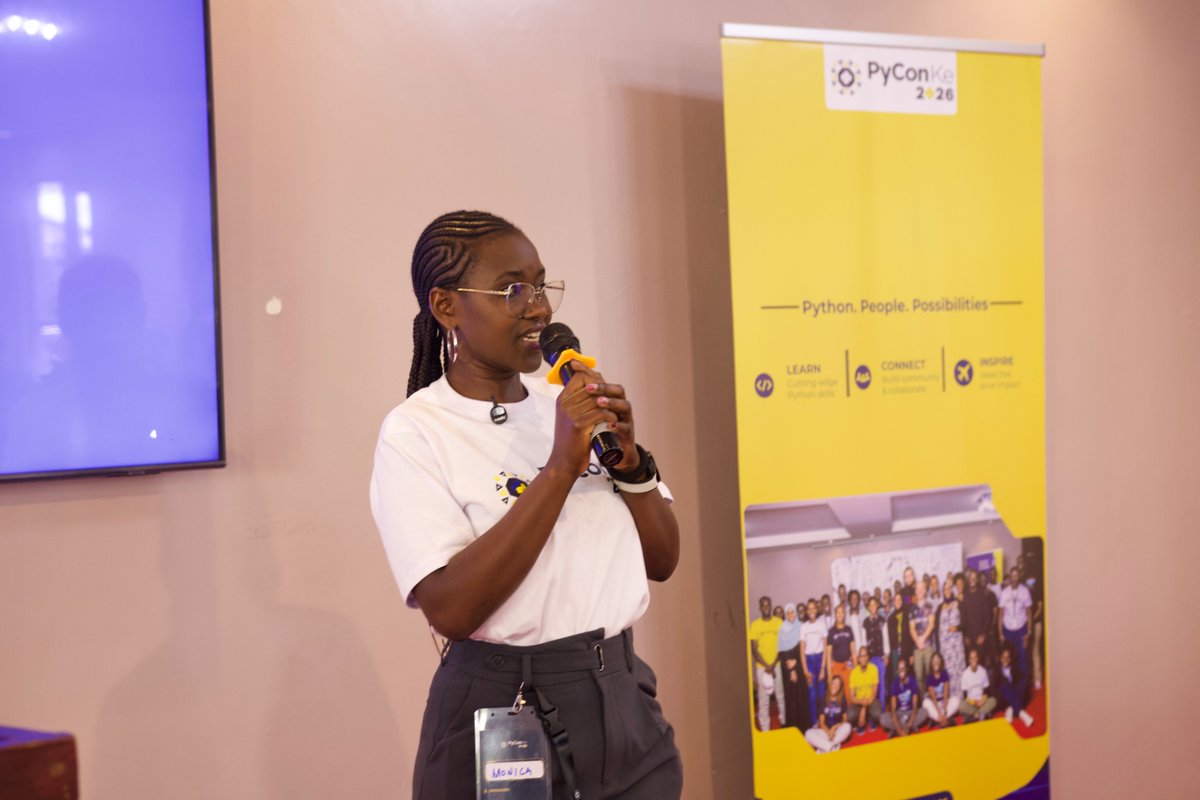 PyconKenya's tweet photo. @Monicoyugi giving us the open keynote
#PyConKenya #PyConKE2026 #Python https://t.co/oeFxHMaRm0