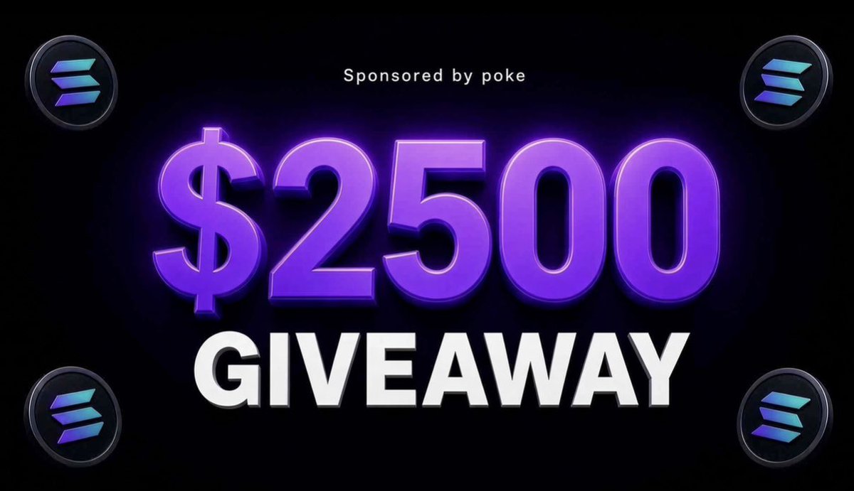 astro_degens's tweet photo. $2,500 Solana Giveaway 

10 Winners • $250 each ($SOL)
To enter:

Follow @pokevalut_ &amp; 🛎️
Like &amp; Retweet 
Tag 2 friends https://t.co/VnxxKO5kD4