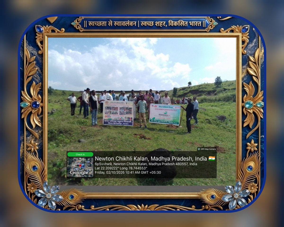 newtonchikhali's tweet photo. A pledge for clean rivers and a greener tomorrow! Join Nagar Parishad Newton Chikhli this Swachh Bharat Diwas. Stop river pollution and plant a tree today. 🙏💙 https://t.co/oGzK64jeoE