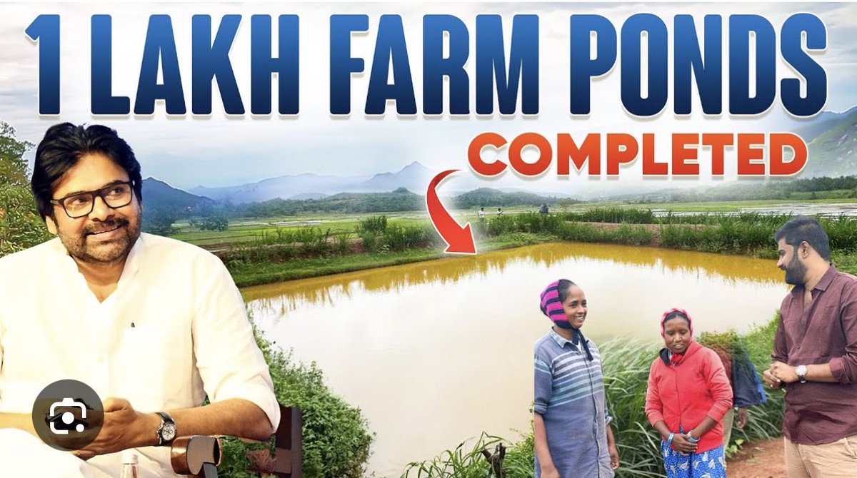 JSPWorks's tweet photo. 4) 🌾 Farm ponds & horticulture
About 1.15 lakh farm ponds and plantation acres already done; 50,000 more acres in phase 3. One farmer, one pond, one number.

How our Local JSP cadre/Leader can promote it

A) Shoot the pond with water in it (Film the pond only if it has water)

Ask the farmer to stand on the bund and speak in the village language (local dialect). He should point to the water and say which crop he grew, and how many times the pond watered that crop. Keep the video to 20 seconds only

Note: Pls Do not film a broken, silted or empty pond if nearby ponds still have water. Repair it first, then film.

B) Rythu sabha, not a rally

The mandal JSP leader reads three lists
✅Ponds finished, 
✅Acres planted, 
✅Farmers still waiting. 

The waiting list is the credibility here. Then Collect name, survey number and crop in a register with headlinesas “Pawan Kalyan field list” 
✅Panchayat
✅Date and
✅Next visit, strike off what was dug or planted. That register is the initiative.