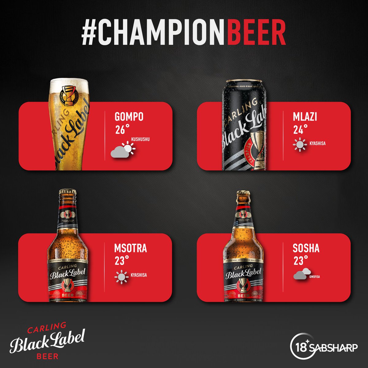 blacklabelsa's tweet photo. From Seshego, eMsotra naseMlazi to kuGompo, wonke ama-Champs enjoy iZamalek ngale Friday. Ayikhulumisi! 🔥​

Using #TCIF, QT your town and tell us why you’re enjoying Zamalek that side. I might just share a 6-pack in your DMs. 🍺 https://t.co/KvGXV6Jt25