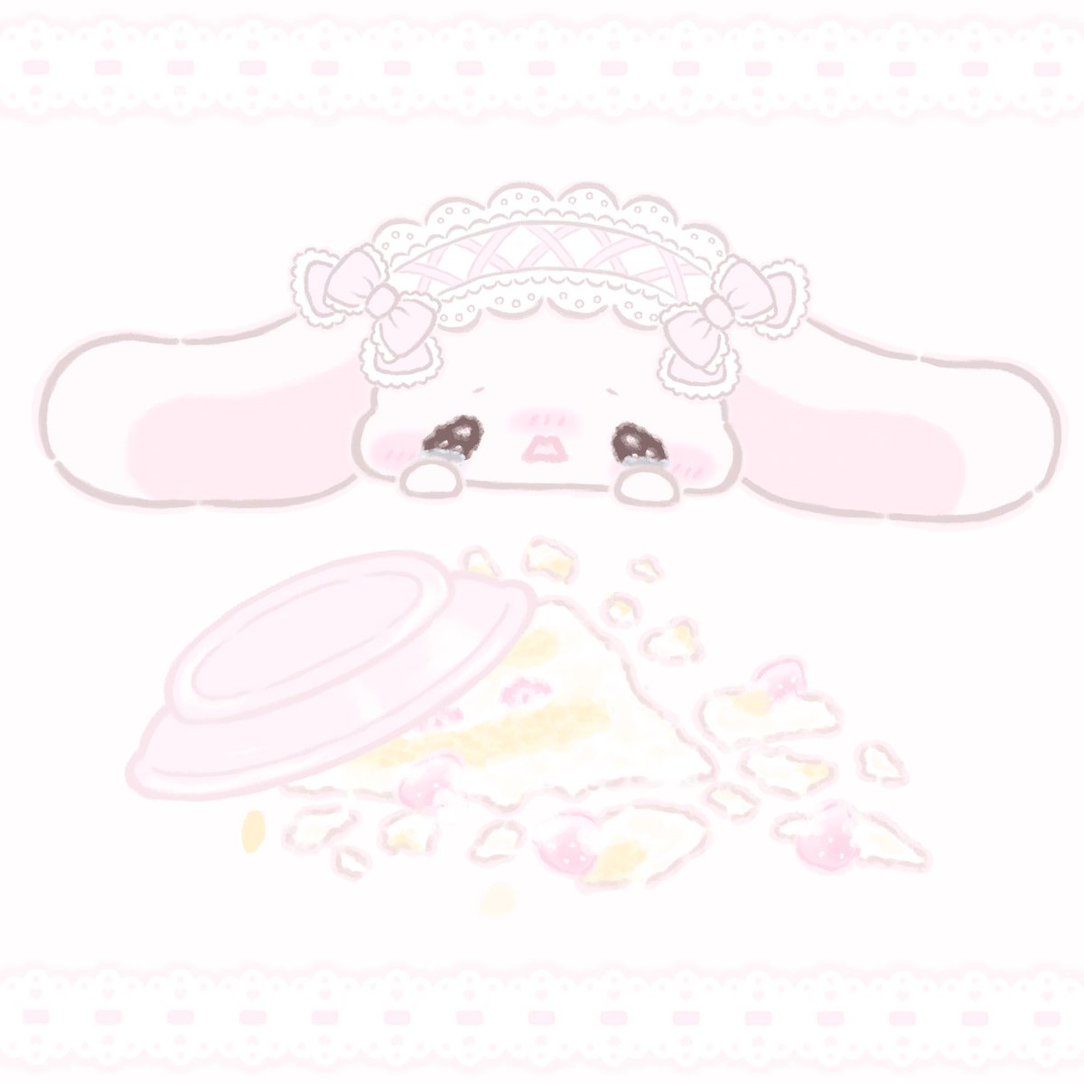 whip_usagi_'s tweet photo. ケーキ、落としちゃったの໒^ིྀ꜆ .̥  ̫ .̥  ིྀ১꜆🍰 https://t.co/Ia1ynt1Int