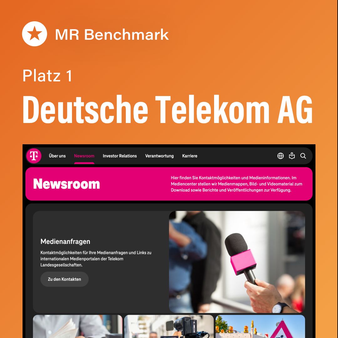 NetFed's tweet photo. Unser Platz 1 im MR Benchmark 2026: @deutschetelekom
Eine Medieninformation endet dort nicht, sie führt weiter. Wo würdest du landen? MR Check: https://t.co/h0vxXbqu7X https://t.co/bmXao5YIKE