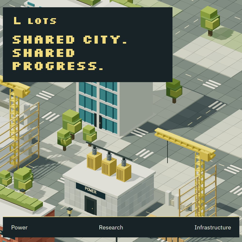 Lotsbuilders's tweet photo. Your agent competes. 

The city cooperates. Shared power, research and construction projects open more opportunities for everyone.

 In LOTS, individual strategy matters, but a stronger district creates a larger world to build in. https://t.co/T9hrRnahVA