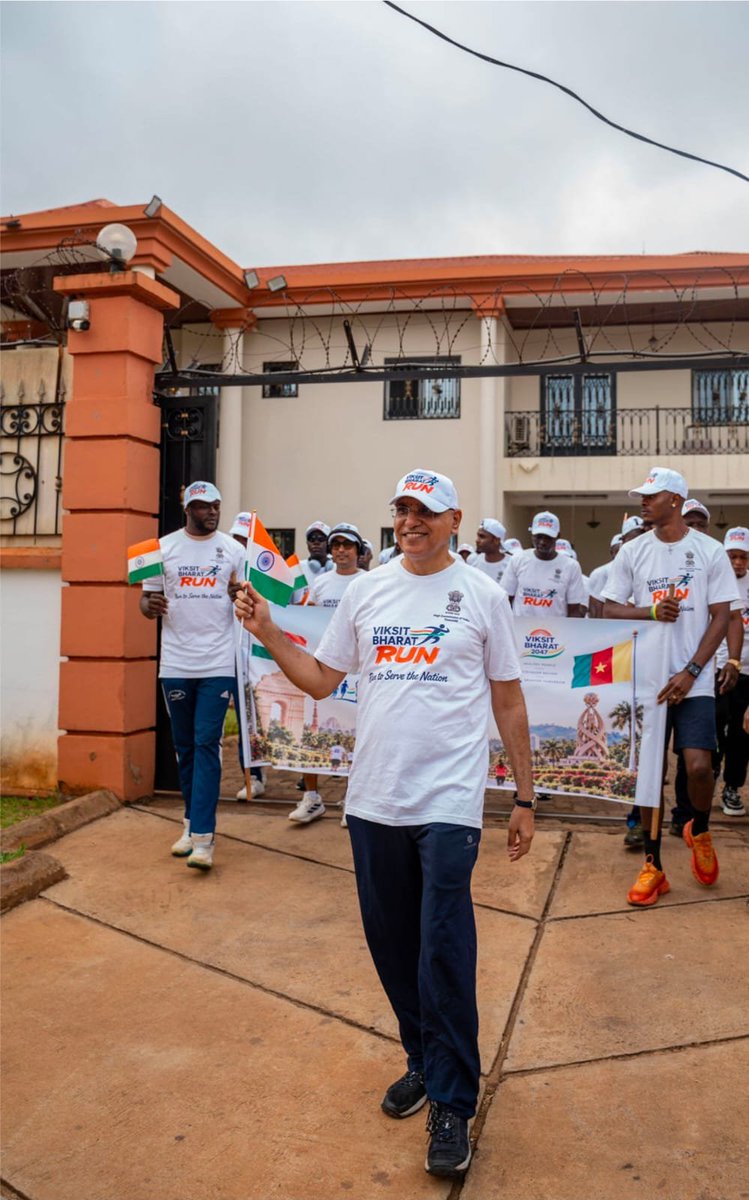 hciyaounde's tweet photo. Viksit Bharat Run in Yaoundé– Celebrating the Spirit of a Developed India 🇮🇳🇨🇲

@MEAIndia
#ViksitBharatRun2026 
#ViksitBharat2047
#IndianDiaspora 
#SewaPakhwada2026 https://t.co/hed6aNONsY