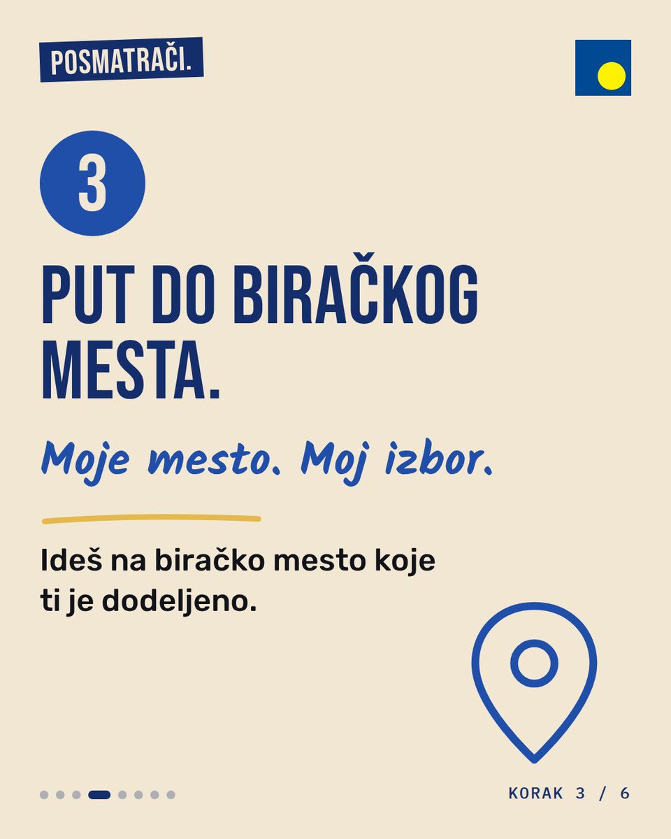 demokrate's tweet photo. Jednostavna priča u 6 koraka šta radi posmatrač na dan izbora. 

Deo si ekipe, obuči se i daj svoj doprinos, jer svaki glas je bitan.

Prijavi se da posmatraš - https://t.co/eZrXkEAef9 https://t.co/UfgTAdUbSo