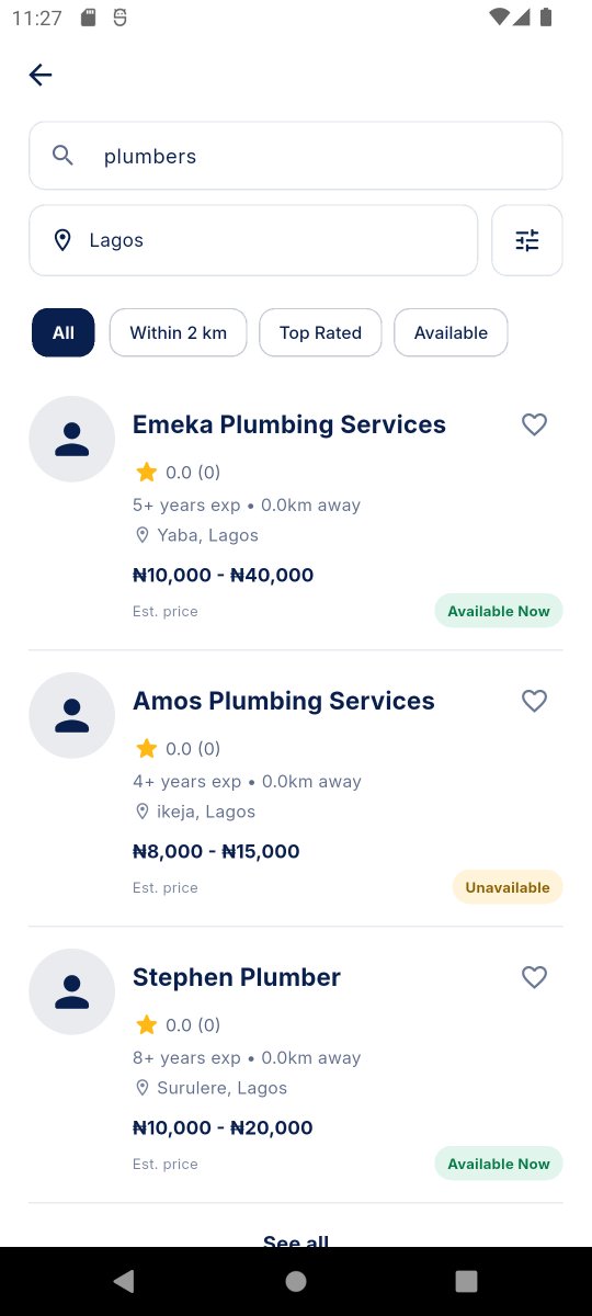 SconesX's tweet photo. Good morning everyone,

I've been working on the service categories for SkillTrust. Now when a user selects a category like plumbers, electricians, carpenters etc.,  they can see the professionals listed under that category.

Users can also search for specific service and the results are filtered to show only professionals that match the search.

The category data is connected to the backend so the goal is to make these listings dynamic as more professionals are added.

#flutter