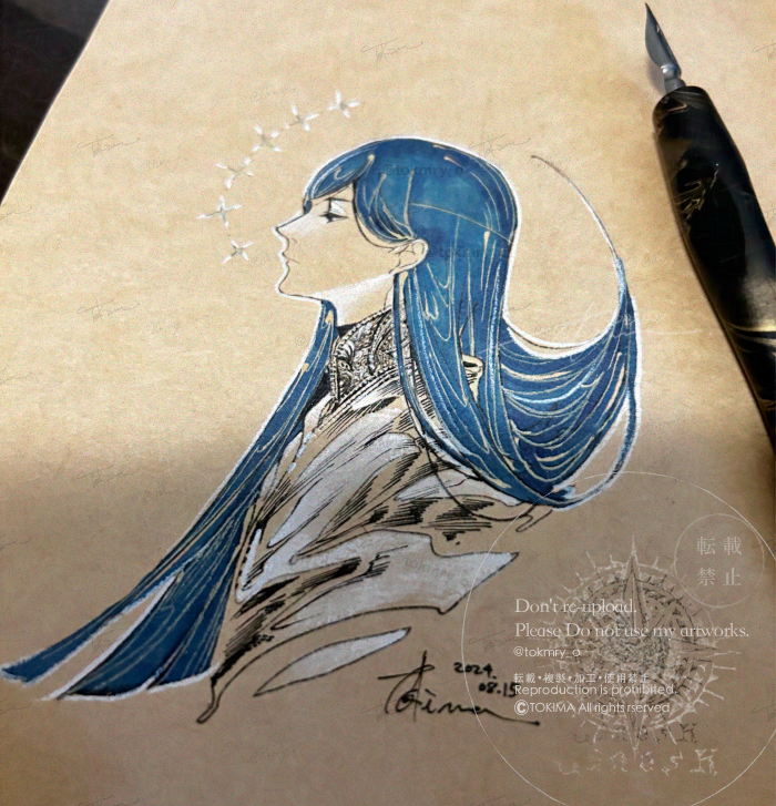 tokmry_o's tweet photo. ペン画色々 https://t.co/pGWmxrEKtO