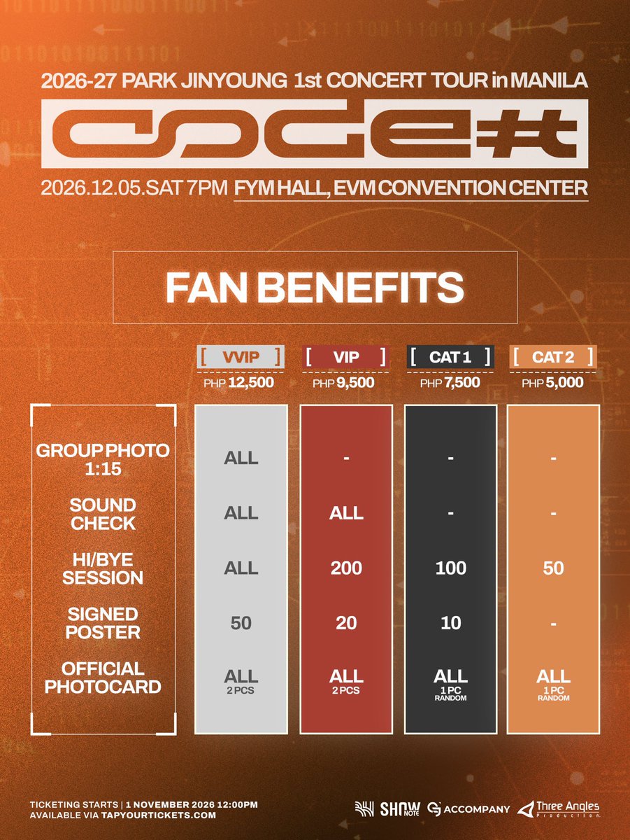 cincartz's tweet photo. wts lfb ph help to buy proxy

Offering Ticketing Assistance for PARK JINYOUNG 1ST CONCERT TOUR [CODE#] in MANILA

✅ Ticket under your name + Own payment details
✅ TPA ranges from ₱400 to ₱800 per ticket
✅ Open to all sections
✅ Secured more than 800+ tickets since nov.2022

DM for inquiries! 

#박진영 #JINYOUNG
#CODE_NUMBER
#CODE_NUMBER_IN_MANILA
#ACCOMPANY