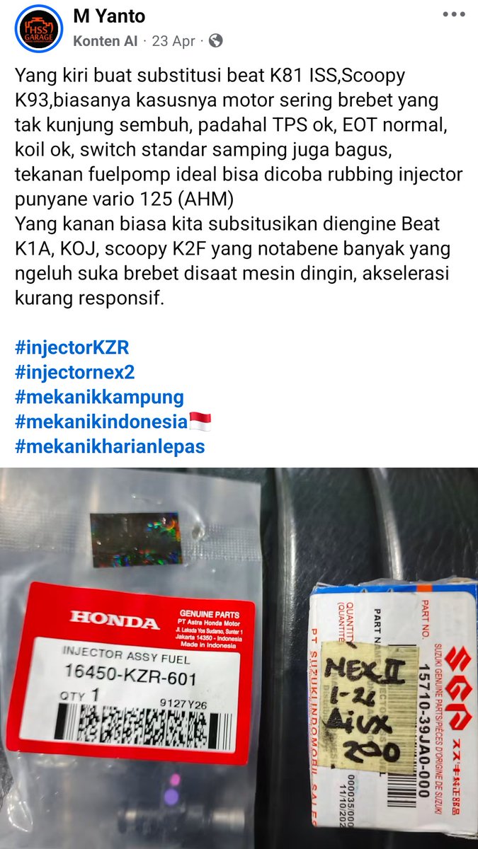 calomagang's tweet photo. Buat yg punya motor matic honda 110cc tahun 2020 keatas, ada penyakit mesin brebet pas dingin, akselerasi lemot gak sembuh2
Scoopy K2F
Beat K1A
Genio KOJ
Beat KOJ

Nb: cek semua sensor tps, eot harus normal
Tekanan fuelpump normal, koil ok, busi normal, https://t.co/wBQmhhKBFb
