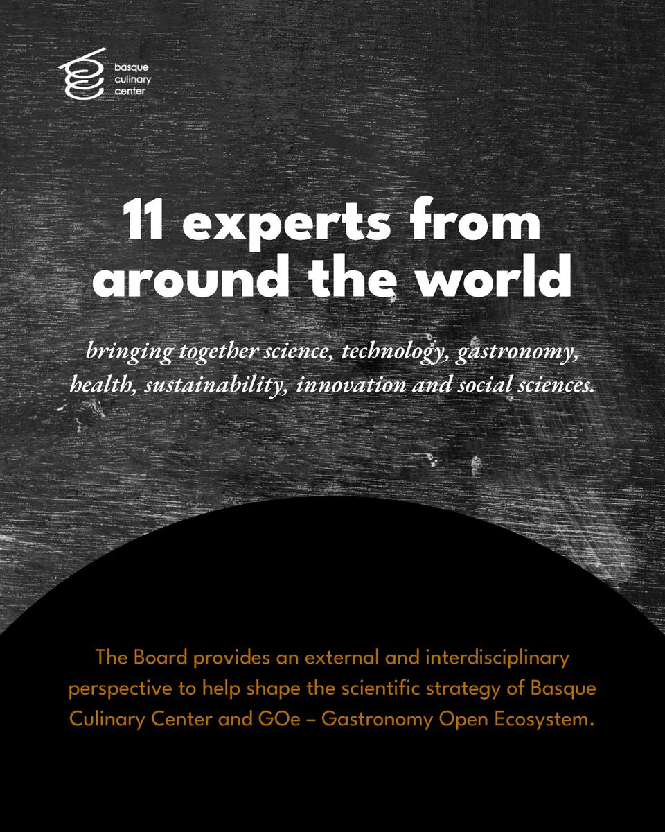 wearegoe's tweet photo. ✨ What’s next for gastronomy? 👥 The Scientific Advisory Board of @bculinary brings together 11 international experts across 9 disciplines to contribute an external, interdisciplinary perspective to our scientific strategy and research priorities
🔗 https://t.co/jsw6XrL6QO https://t.co/kBZfOwQmmt