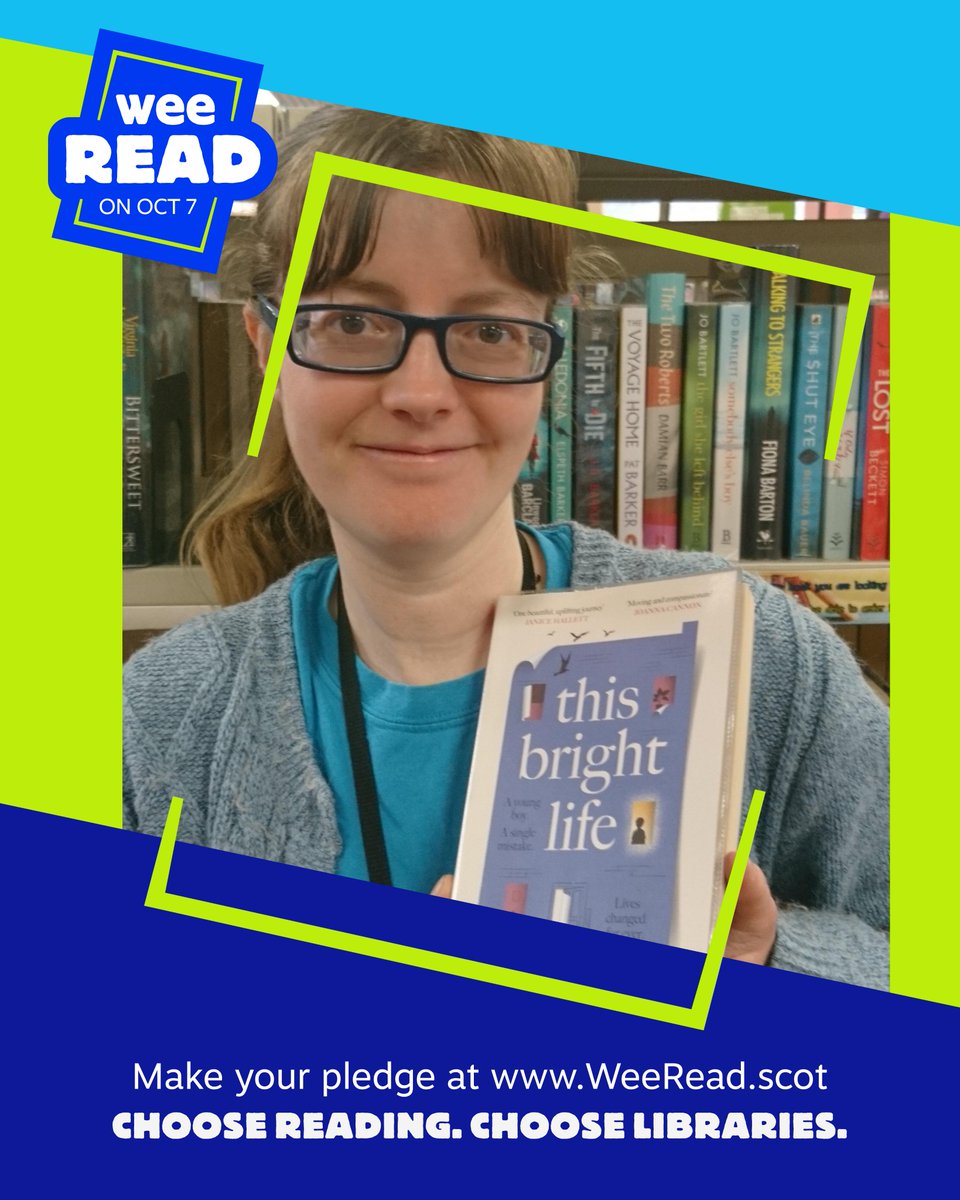 LibrariesNL's tweet photo. Our Library Assistant, Kathryn, has signed the pledge to take part in Scotland's #WeeRead26 on October 7th. Will you join her? Sign the pledge on the website and choose to read with the rest of Scotland.

https://t.co/AbLPujwByq https://t.co/Vfn95P2N2e