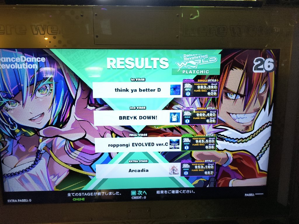 waveinjection's tweet photo. #ddr_world ArcadiaCSP2回目で950kのった！2回目伸びそうな譜面という密かな期待はあったけど良かった。 https://t.co/WArWtQUEYY