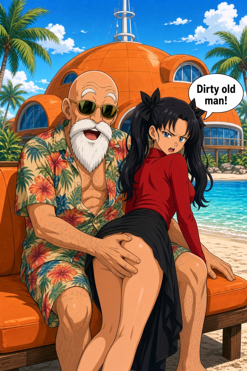 RoshisAtelier's tweet photo. Roshi/Rin crossover

#spanking #dbz #rintohsaka #rin #fate #dragonball #sexy #anime #animegirls https://t.co/wrv0zupYlz