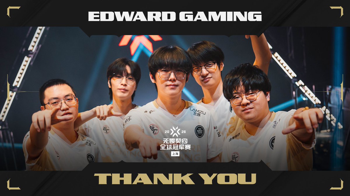valesports_cn's tweet photo. That's the end of @EDG_Edward 's journey at #VALORANTChampions Shanghai. Thank you, EDG! https://t.co/yjP3B03Z2n