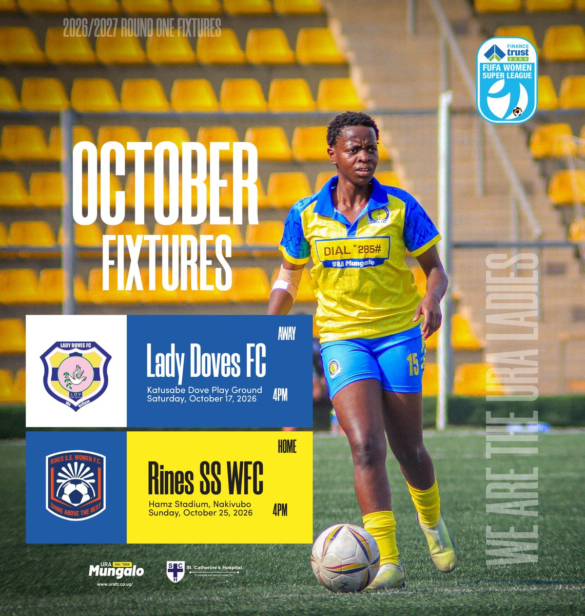 ura_lfc's tweet photo. October menu is served! 🍽️🔥 Our girls are ready to dig in. 💪🏽⚽

Hello October, be good to us! 🙏🏽💙

#URALadiesFC | #OneTeamOneDream | #FWSL https://t.co/CUQ8TsBmg5