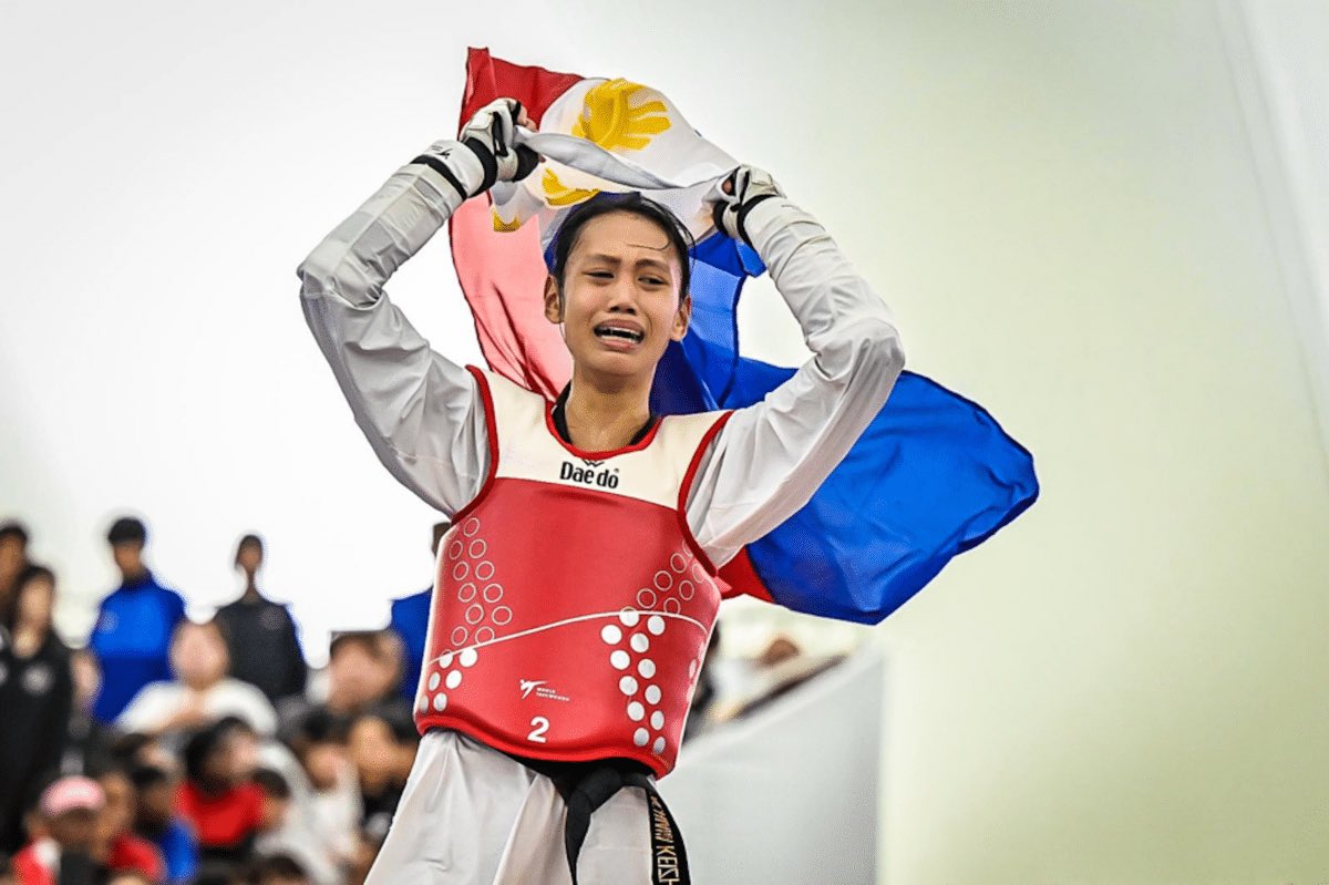 tj_canino's tweet photo. SILVER MOMENT IN HER ASIAN GAMES DEBUT 🇵🇭🥈

18-year-old Tachiana Keizha Mangin captures a silver medal for the Philippines in the women’s -49kg taekwondo event in her Asian Games debut! 👏

#AsianGames2026 🥋 https://t.co/AIreqUIFs7