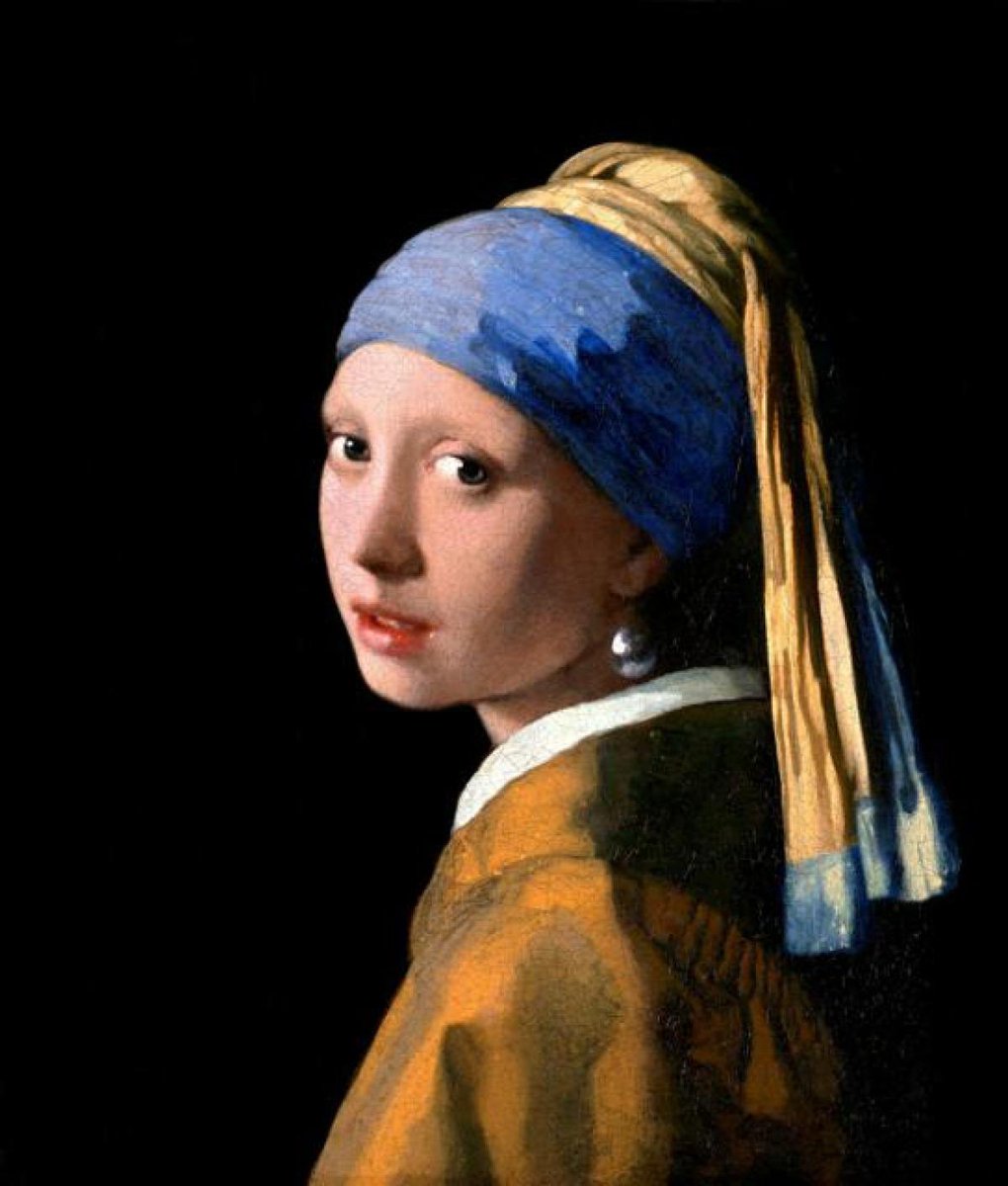 NAccesory's tweet photo. 絵画モチーフ作品1つ目
<真珠の耳飾りの少女>
インクアート完成～！

今回は全て筆で描き、インクアートの模様がしっかり出るようにしました🖌
ゴールドラメも混ぜずに上から置くことで、ギラギラし過ぎないようにしてます🙌 https://t.co/LWAsLEgU0X