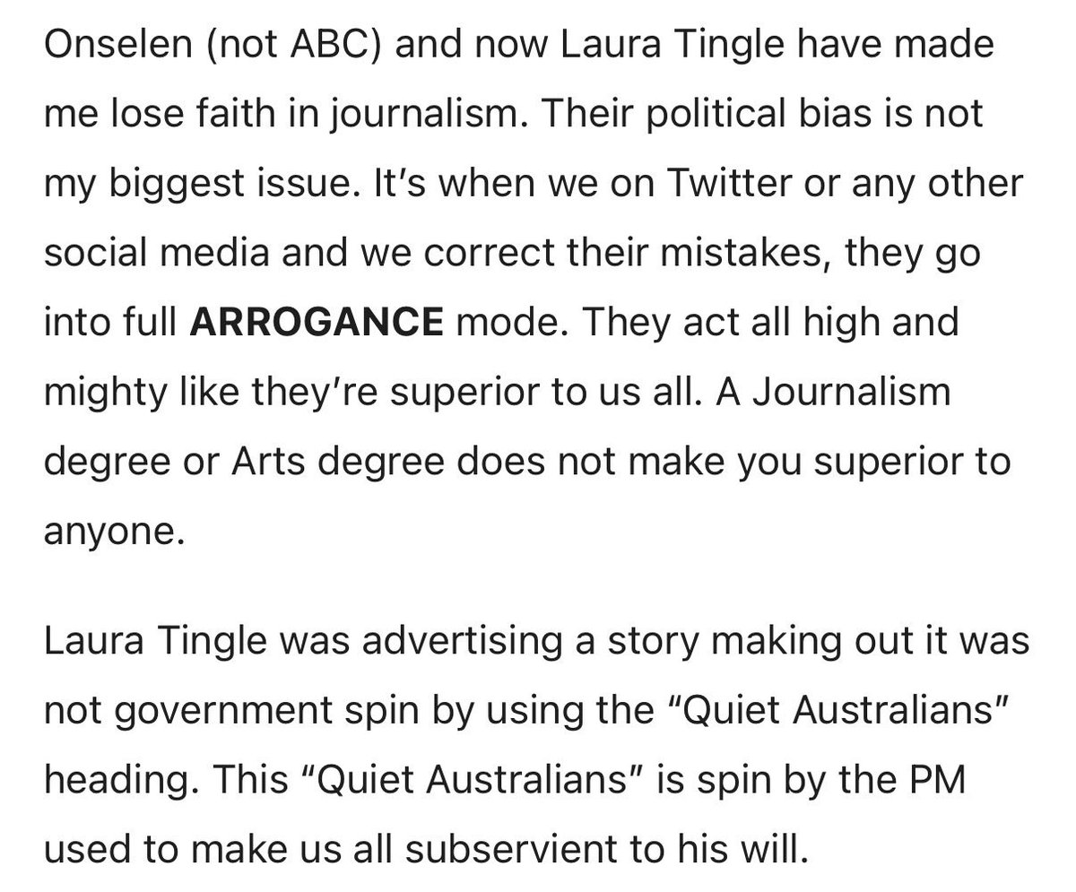 ExposingNV's tweet photo. @dowhatonemustdo @cptcapt Haha these paragraphs are hilariously bad. Also his “a journalism degree or arts degree doesn’t make you superior to anyone” is ironic given Alex constantly brags about being a qualified chef/designer/paralegal/whatever to suggest those qualifications make him superior to others https://t.co/pRw1hiYsmG