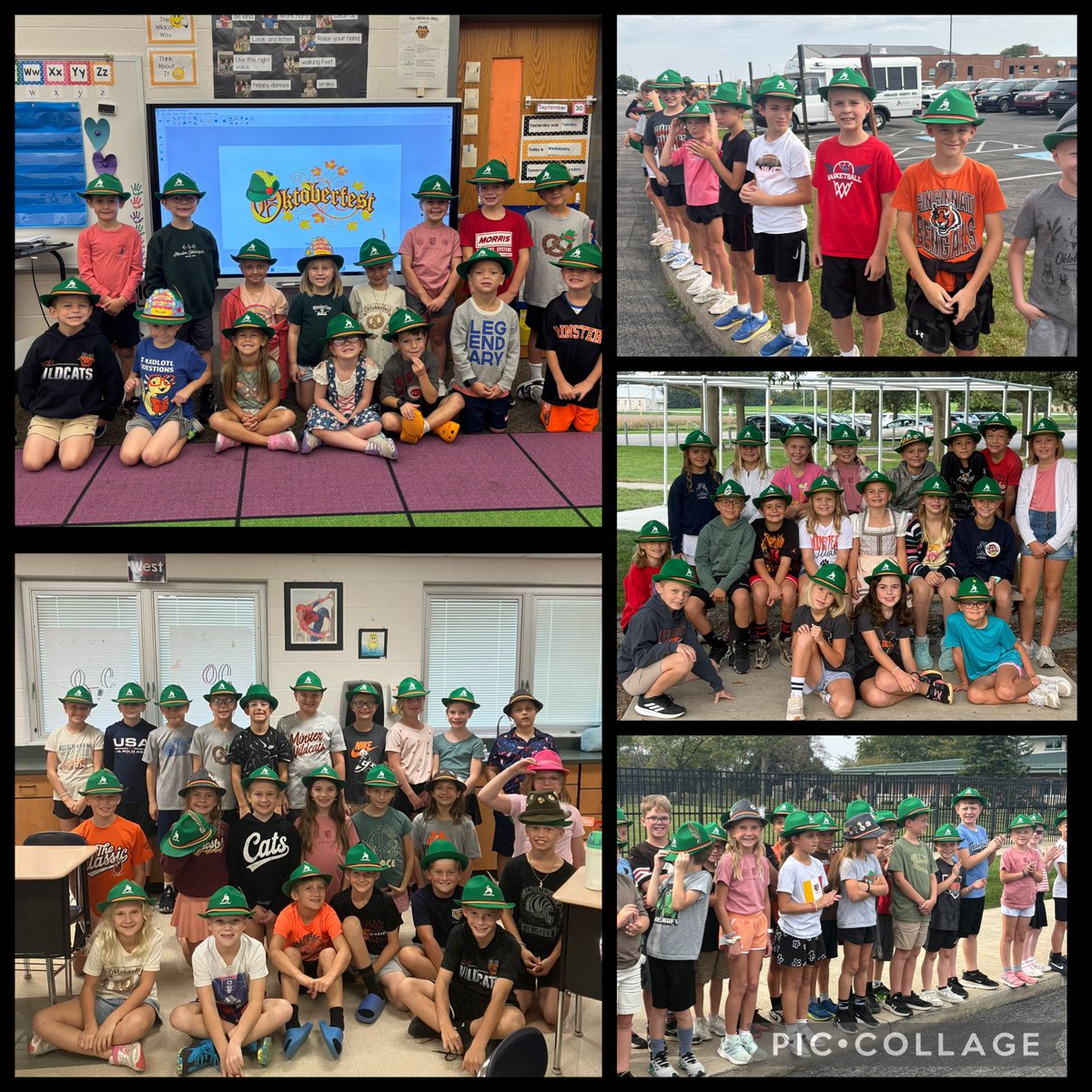 MinsterSchools's tweet photo. Oktoberfest week is always a favorite! Our MHS band led the chicken dance for our elementary students. A HUGE shoutout to @precisionstrip for donating German hats for every student K–12! What a fun way for ALL of our students to celebrate our German heritage together! https://t.co/fJF8kbZVgE