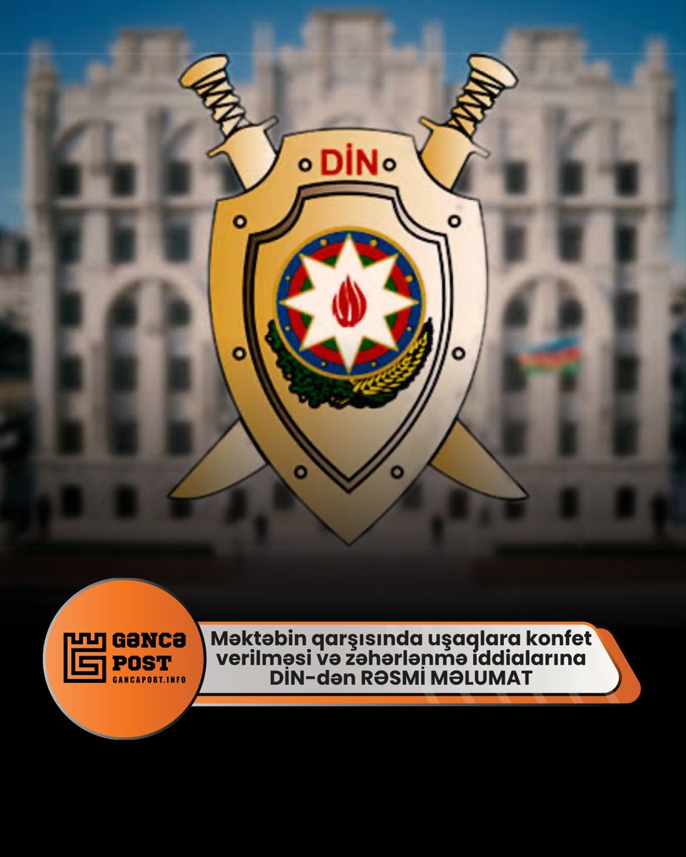 gancapost_info's tweet photo. Sosial şəbəkələrdə məktəbin qarşısında naməlum şəxsin uşaqlara konfet paylaması və bundan sonra uşaqların zəhərlənməsi barədə səs yazısı yayılıb.

https://t.co/q2nuLxuX9v

#gancapostinfo #din #məktəbli #zəhərlənmə #iddia https://t.co/RJiTS5jSmN