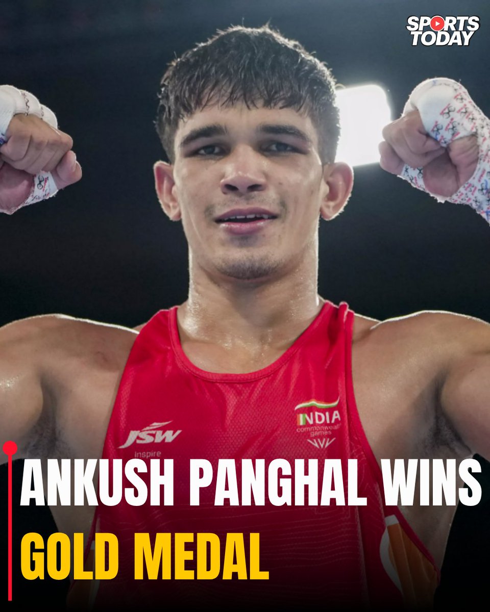 SportsTodayofc's tweet photo. Ankush Panghal wins Asian Games Gold medal in men's 80Kg boxing event
#AsianGames #AsianGames2026 #AnkushPanghal #Boxing #IndianBoxing #MensBoxing #80kgBoxing #GoldMedal #GoldForIndia #AsianGamesGold #TeamIndia #IndiaAtAsianGames #IndianSports #BoxingChampion #SportsNews https://t.co/CKRUxzOnVr
