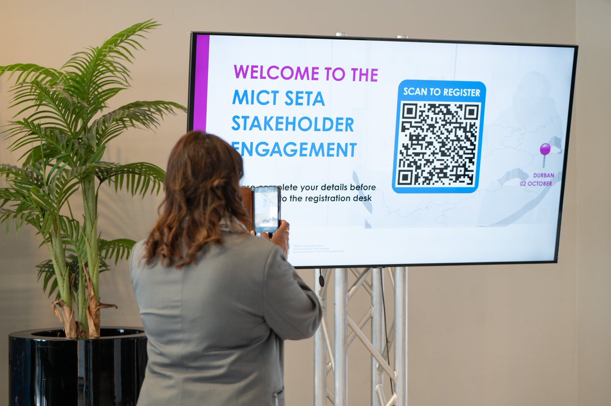 MictSeta's tweet photo. The day started with arrivals, connections and conversations as stakeholders gather for the MICT SETA Stakeholder Engagement Roadshow. Follow along as the day unfolds.

#MICTSETA #Roadshow2026 #Durban #SkillsDevelopment #StakeholderEngagement #FutureOfWork https://t.co/lbWsiaEbaV