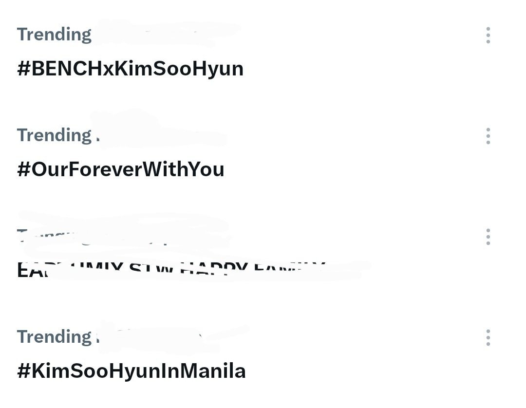 xcipherv's tweet photo. Our HASHTAGS are trending! 

#KimSooHyunInManila
#BENCHXKIMSOOHYUN
#OurForeverWithYou https://t.co/pZ8nyFoGv3