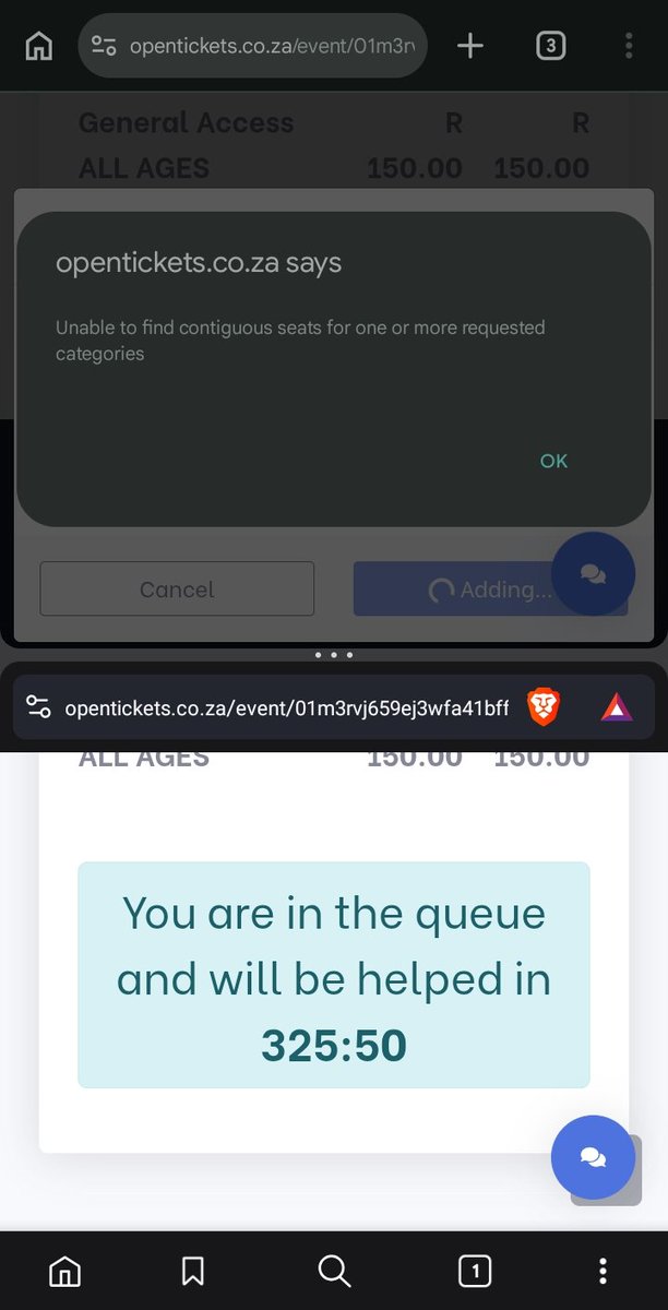 thibos_dlam's tweet photo. Open Tickets will come out and say all tickets have been sold out while were still on the queue https://t.co/qSgLn3xuGB