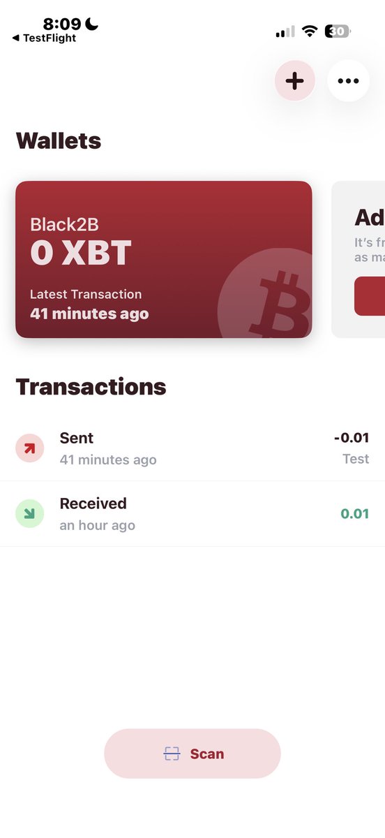 XCOM79's tweet photo. RedWallet’s updated iPhone beta is ready! 🟥📱

Based on BlueWallet, built for Bitcoin using BLAKE2b (XBT).

Features:
• Create and restore Native SegWit wallets
• Full SIGHASH_UNIFIED signing for supported XBT transactions
• Send/receive, QR scanning and address copying
• Balance and transaction history through Fulcrum
• Configure your own Fulcrum server
• Manual or NeoxEX XBT pricing
• Review destination, amount and fee before sending
• Wallets and settings persist across restarts
• Conservative 6,480-confirmation safeguard for mining rewards

Security update:
All seven PR suggestions and the private security findings were addressed. Stronger transaction safeguards, protected release signing, affected credentials rotated, and PR #1 merged.

iPhone checks passed: recovery, restart persistence, receive/copy, QR scanning, saved settings, send review/cancellation and invalid-address rejection. Live sending/confirmation remains to be tested.

Thanks to Kyle for the careful security review and Luke for the corrections and clarification: XBT/BLAKE2b is Bitcoin, and supported transactions use the full unified sighash.

Only a few TestFlight spots are available—Devs DM or email me for the installation link.

Public App Store release is planned as soon as Apple approves the submission.

Android test build passed; a public phone APK is not yet released.

Still beta. Hardware signing, Taproot, Lightning and multisig are outside this release.