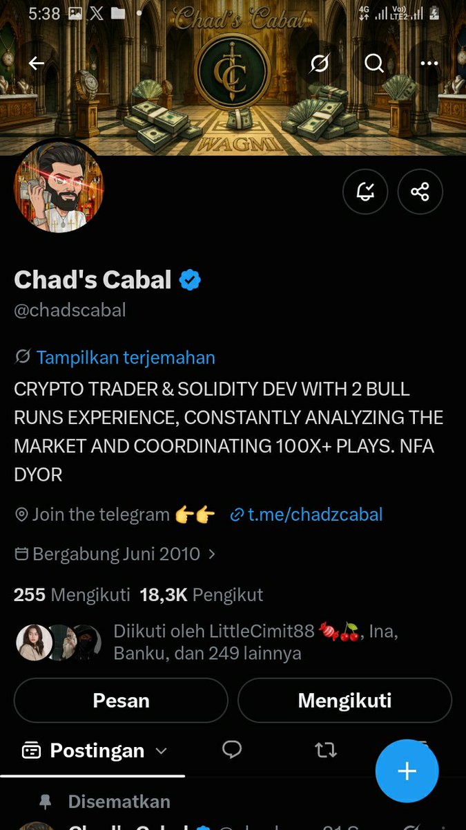 luckyniann's tweet photo. @chadscabal Manifesting my first win from @chadscabal 🍀🤞

Thank you for the opportunity, legend! 🙏❤ https://t.co/ucBwxXe21D