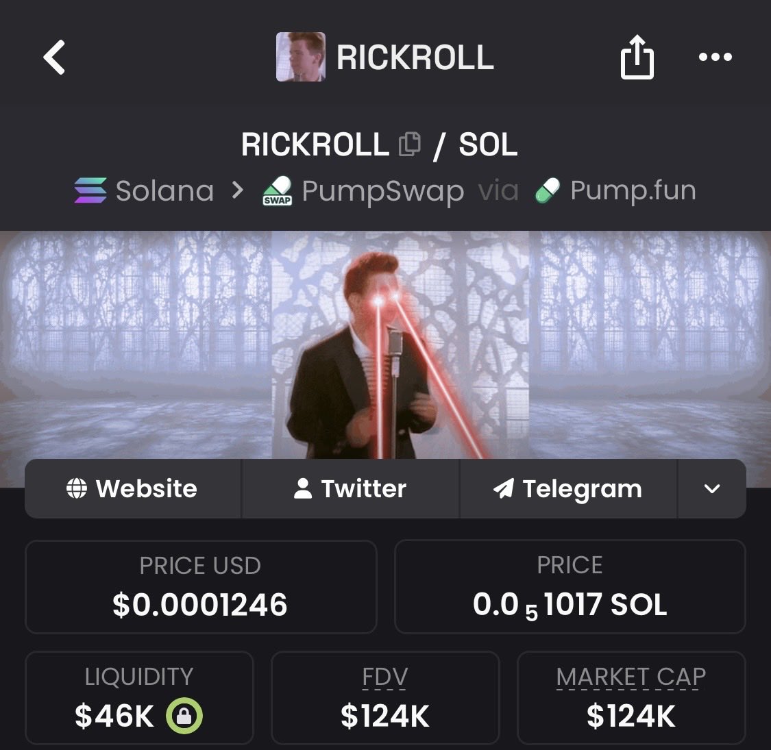 MPfzue's tweet photo. It'll reach a million eventually
$RICKROLL 
Eu8qFQrtyRdTLmjn42vnuVCY26fsZPSbkbyVo31t4xFJ

$Fern 
BfK1fZuZjcgtxpdKowafwDzFTywdVzyQb5mRYAdHpump https://t.co/wgT8RLRnkJ