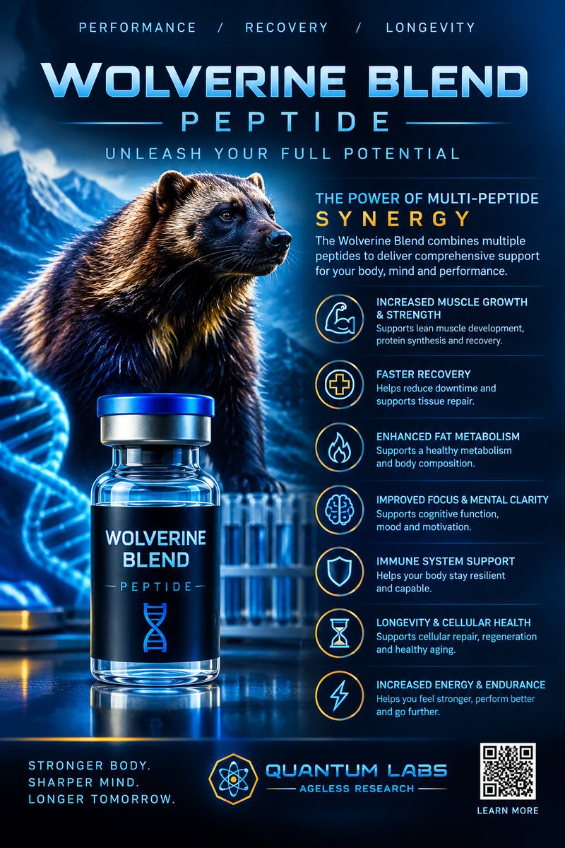 Qsentus1776's tweet photo. ⚡ Meet SS-31: The Peptide Targeting Cellular Energy at the Source ⚡
Ever wonder how our cells keep up with daily demands? It all comes down to the mitochondria—the microscopic powerhouses responsible for producing ATP (our body’s primary fuel). When mitochondria face oxidative stress or damage, energy drops, and cell function declines.
Enter SS-31 (also known as Elamipretide). This synthetic peptide works by directly targeting and stabilizing the inner mitochondrial membrane, helping to:
🔋 Optimize Cellular Energy: Supports smoother, more efficient ATP production.
🛡️ Combat Oxidative Stress: Helps protect delicate cell structures from free radical damage.
🫀 Support Organ Longevity: Preclinical research shows immense promise in protecting vital tissues in the heart, brain, and muscles.
⚠️ Medical Status Update:
In September 2025, the FDA granted accelerated approval to SS-31 under the brand name Forzinity specifically for treating Barth syndrome—a rare genetic mitochondrial disorder. While it represents a massive milestone for mitochondrial medicine, broader applications for general longevity, biohacking, and fitness remain experimental and investigational.
Always consult a healthcare professional and prioritize verified quality when researching advanced cellular compounds. 🧬
🏷️ Hashtags
#SS31 #Elamipretide #Mitochondria #CellularEnergy #Biohacking #LongevityResearch #MitochondrialHealth #Peptides #PeptideScience #HealthOptimization #ATP #CellularHealth #Forzinity #ScienceExplained