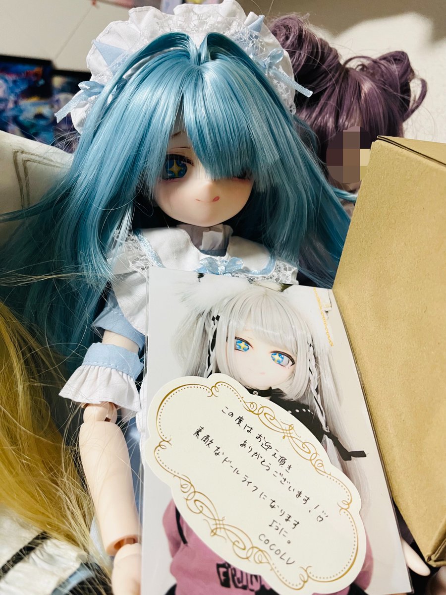 frandre_sss's tweet photo. 先日、COCOLU(@mozuku_mozu9)様のこの子をお迎え致しました！
やっと色々揃いました、、、🥲
青系の髪も似合う！
めっちゃ可愛い♡
大事にします🥰 https://t.co/yUL3E0GOm2