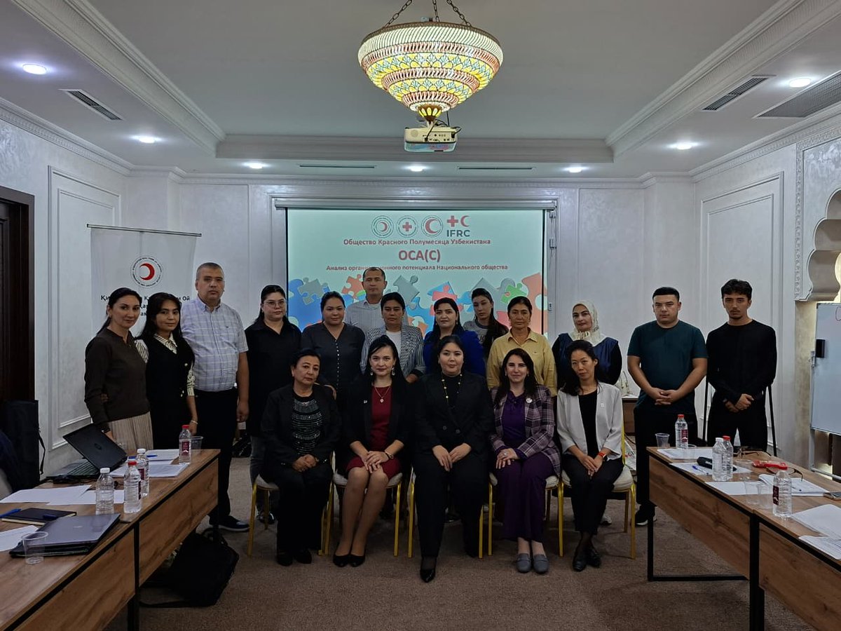 AzRedCrescent's tweet photo. A three-day seminar on OCA(C) was held in Tashkent from September 29 to October 1, 2026, with the participation of the UzRCS. Sabina Mahsubi-Iran, Deputy Executive Secretary of the AzRCS, and IFRC representatives participated as facilitators in the event, organized by the IFRC. https://t.co/2oNOQq4jfj
