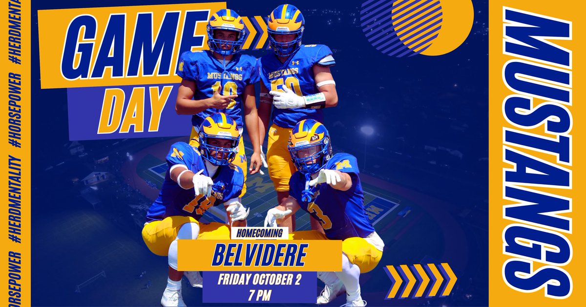 MHSGRIDIRON26's tweet photo. 🏈 🚨 🏈GAMEDAY!🏈 🚨 🏈
🔵🟡Homecoming🔵🟡
🏈 Belvidere
📍 Ned Panfile Stadium
⏰ 7 PM
📺 https://t.co/E8QURSPO5B
Theme - Pink Out
🐎🐎🐎🐎🐎🐎🐎🐎🐎🐎🐎🐎
#Horsepower #HerdMentality #TourneyTough #WeWereBornToRise #NJFootball https://t.co/A1PH3QE2vN