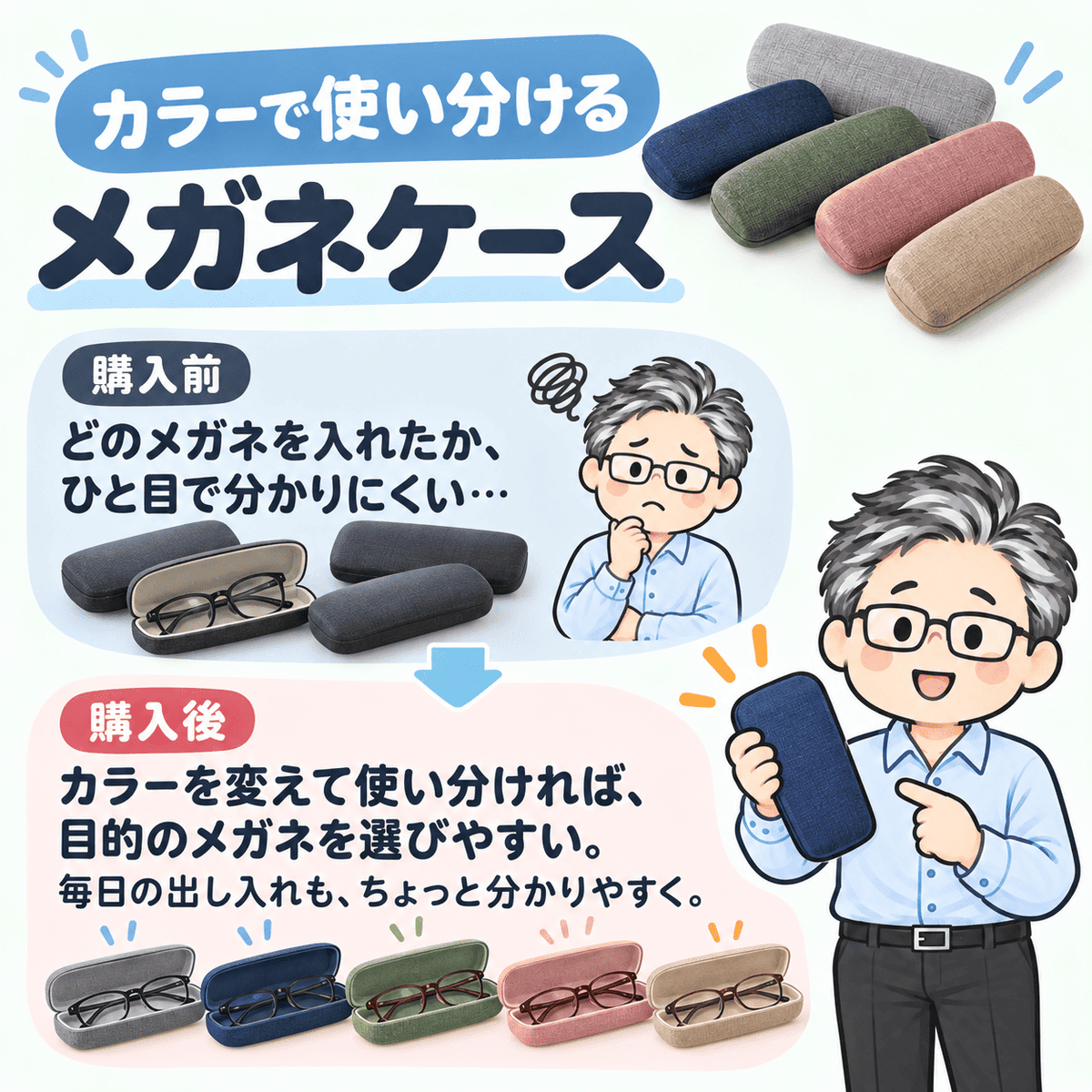 migakisan's tweet photo. 歳取ると、近視用や老眼鏡といくつかメガネを持つので、カラーラインナップが豊富なこのシリーズは使い分けに便利です‼️

💫Amazonでの確認はこちら
https://t.co/9EnIu8uml7 https://t.co/xvyy0Cv7Qq