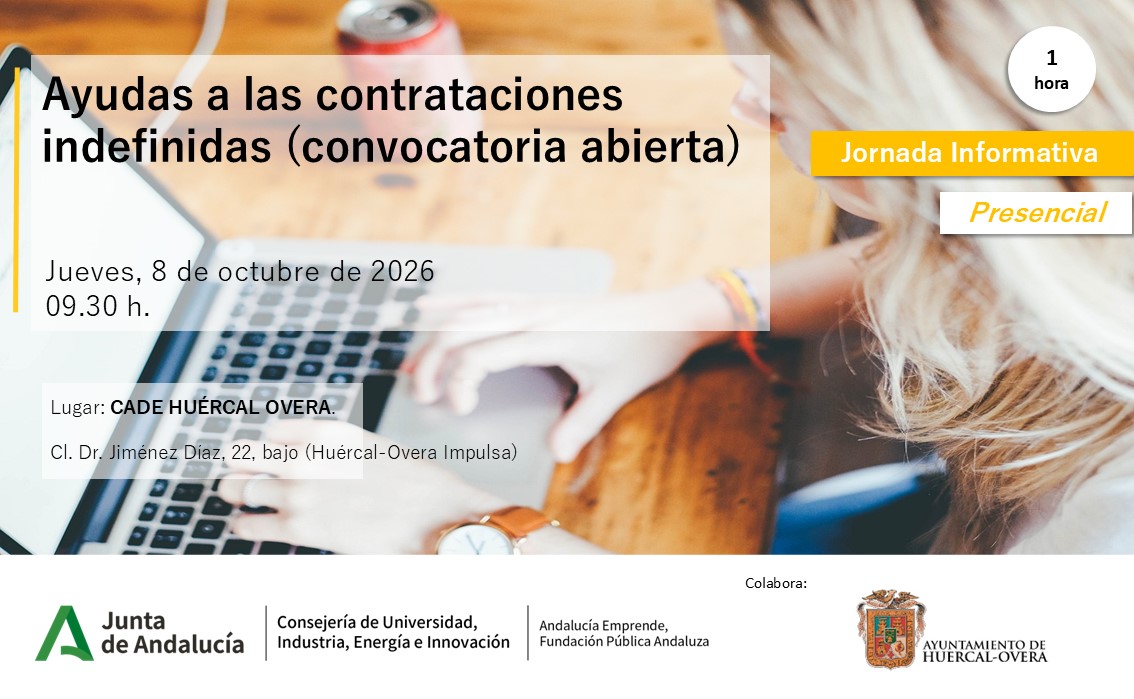 cadealmeria's tweet photo. ยกยกNo te lo pierdasโผ๏ธ
Jornada informativa: "#Ayudas a las contrataciones indefinidas. (Convocatoria abierta)"
๐ฏEn #CADEHuercalOvera
๐๏ธ8 de octubre
โฐ9:30 horas
โน๏ธ๐https://t.co/uNbX8qdpMG
#empresas #empresa #pymes #autonomos
#EmprendeAND https://t.co/1bBzBkmWal