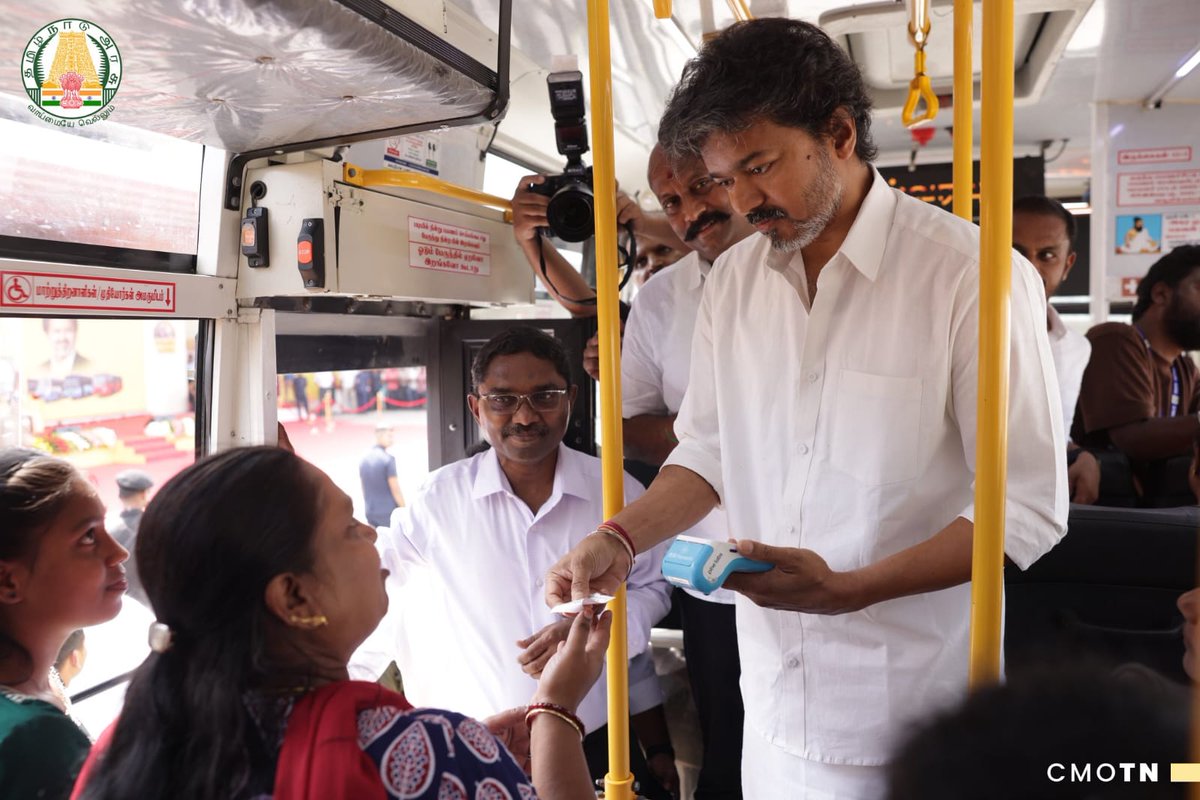 BoxOfficeGraph's tweet photo. Vettri Payanam begins today! 🚌❤️

CM Vijay has launched the expanded free bus travel scheme for women across Tamil Nadu, covering 12,695 government buses and expected to benefit around 84.32 lakh women every day.

A major expansion of women’s access to public transport. 🙏 https://t.co/pZxhCLzzpP