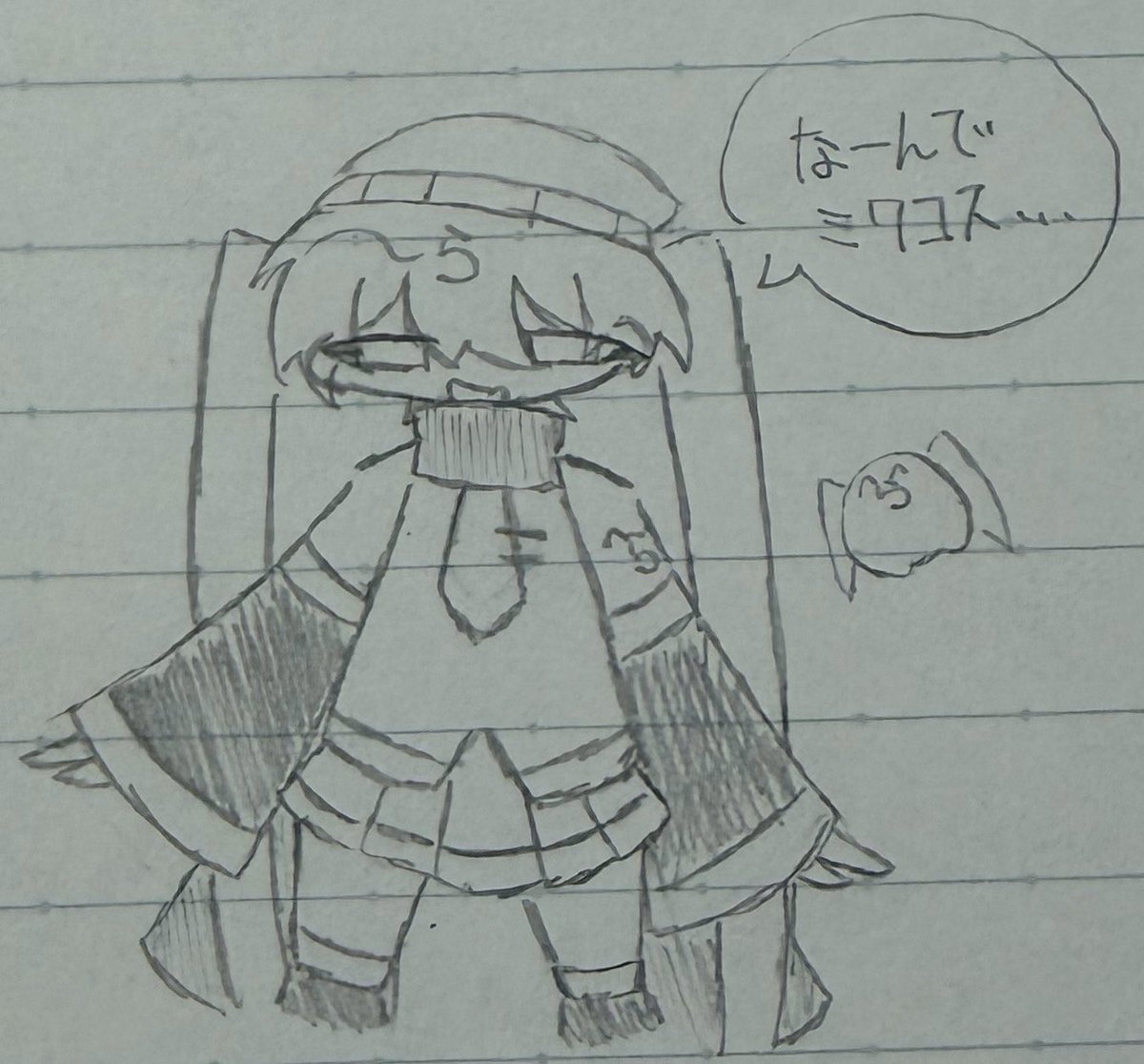 Mikimidoll's tweet photo. ミク^ら^
青系だから似合うかなと
 #い・らすくと https://t.co/Cm4R6WiS0V