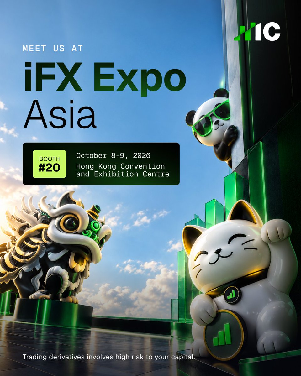 ic_com_official's tweet photo. Weโre heading to Hong Kong for iFX Expo Asia.
Join IC on 7-9 October as we connect with industry leaders, traders and professionals shaping the future of financial markets.
๐ Hong Kong Convention and Exhibition Centre, Hall 3FG ยท Booth #20
See you in Hong Kong.
***
Trading in securities involves significant risk. Prices may fluctuate and securities may become valueless. Losses may exceed deposits. These products are complex and require appropriate knowledge.
#IC #iFXExpoAsia #FinancialMarkets #Fintech #HongKong