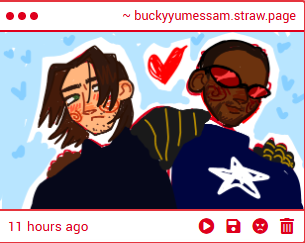 captainbbbucky's tweet photo. THIS IS SO BEAUTIFUL. SAM.. MY LOVE, MY LOVER, MY..

EVERYTHING.

Thank you anons.. These are beautiful! https://t.co/T95Q63JMyI