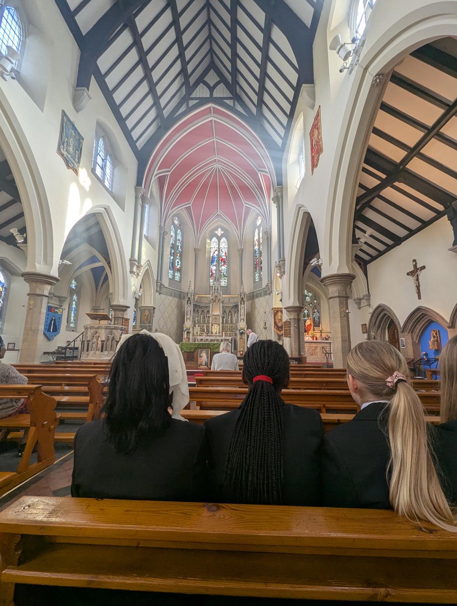 stuartbathurst's tweet photo. This morning, a group of Year 7 students had the privilege of attending Mass at St Mary’s on the Hill, Wednesbury, to celebrate the Feast of the Holy Guardian Angels. It was a lovely chance to come together in prayer alongside Parishioners. 
Holy Guardian Angels, Pray for Us! https://t.co/FG2Op0pPZW