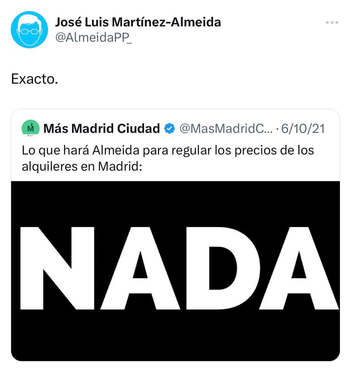 Mackivlog's tweet photo. Señalemos a los verdaderos culpables: comunidades autónomas y ayuntamientos, los que tienen las competencias en vivienda. En Madrid: @AlmeidaPP_ @IdiazAyuso https://t.co/Ow1Gs9pjkd