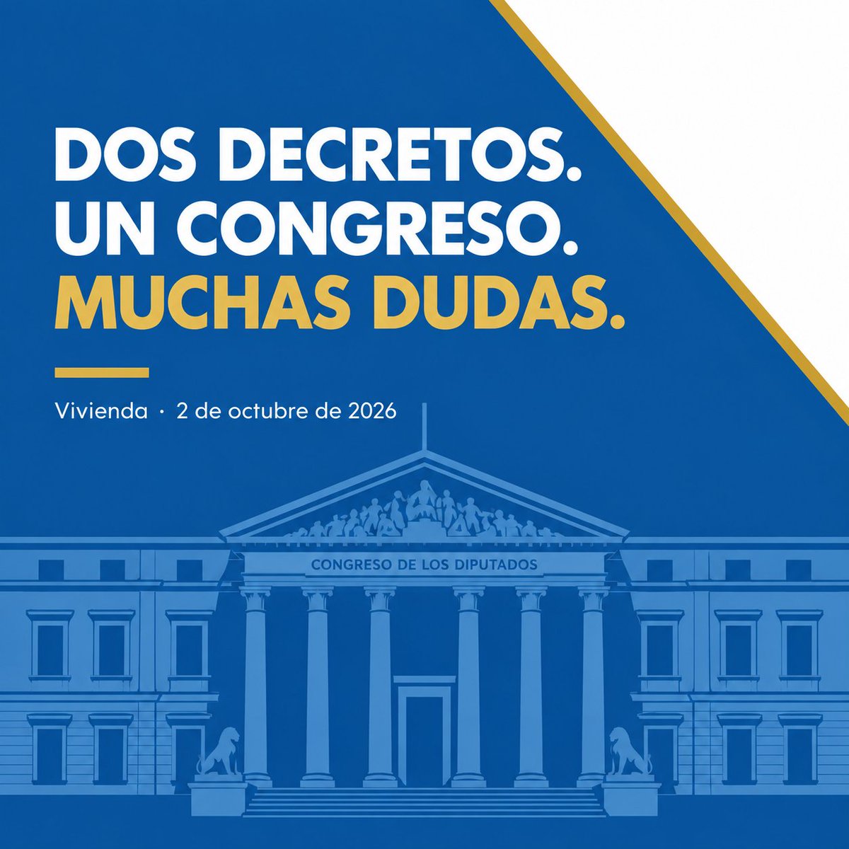 ProyectoPLIE's tweet photo. Hoy el Congreso vota los decretos de vivienda. Proteger a los vulnerables es una obligación; votar contra un texto defectuoso no es votar contra las personas. Más oferta, contratos claros y responsabilidad pública: menos plató electoral.efe https://t.co/U1UpgKolsg