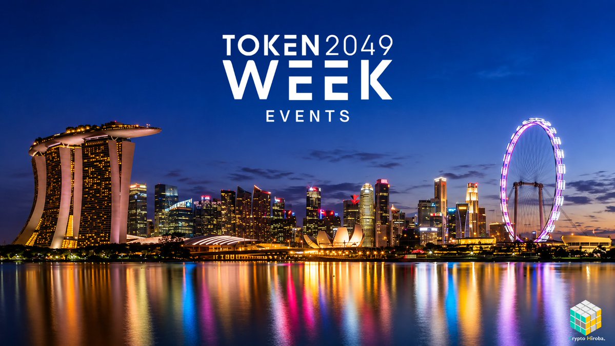 CryptoHiroba's tweet photo. 来週から、いよいよTOKEN2049 Weekがスタート！🚀

1,000を超えるサイドイベントが開催予定で、朝のランニングから、ピックルボールやパデルなどのアクティビティ、華やかなディナーイベントまで、世界中から集まる暗号資産プレイヤーと交流できる機会が盛りだくさん！
Solana Summitや、OKX主催のイベントなど、注目のサイドイベントも開催されます👀

暗号資産の熱気に包まれる、1年で最も熱い1週間をシンガポールで体感しよう！🇸🇬

TOKEN2049のチケットをご購入の際は、PROMO CODE欄に『CRYPTOHIROBA』を入力すると10%OFF！
割引コードが自動適用されるチケット購入リンクはリプ⇩